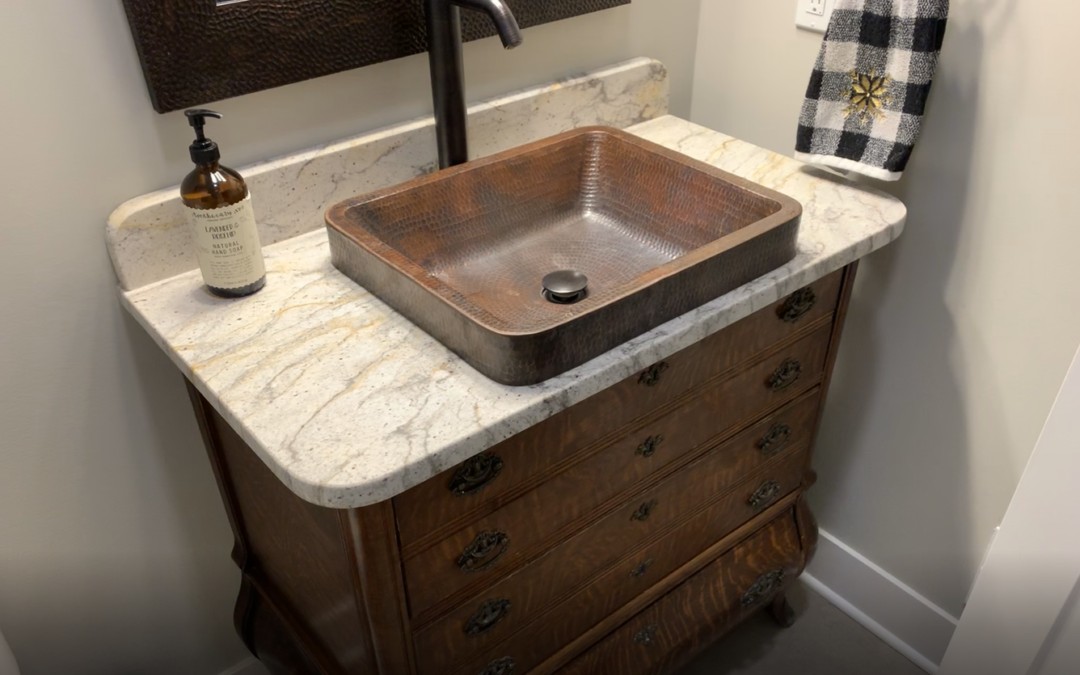 How To Make An Unique Bathroom Vanity, Installing Granite Top On Bathroom Vanity